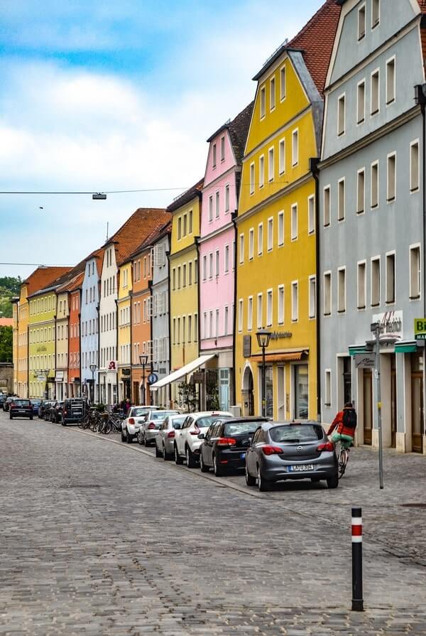 Colorful houses in Regensburg