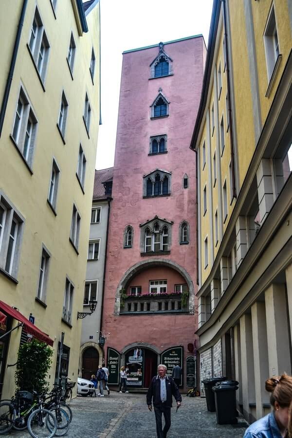 Tall patrician towers of Regensburg