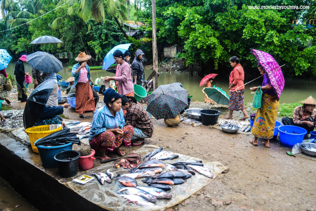 Fish market in Mrauk U