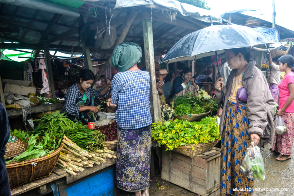 Local market in Mrauk U