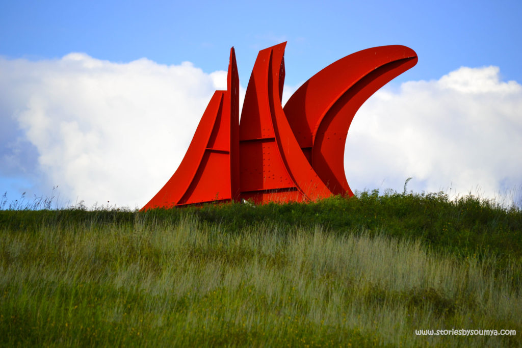 Red Sculpture Storm King in Summer