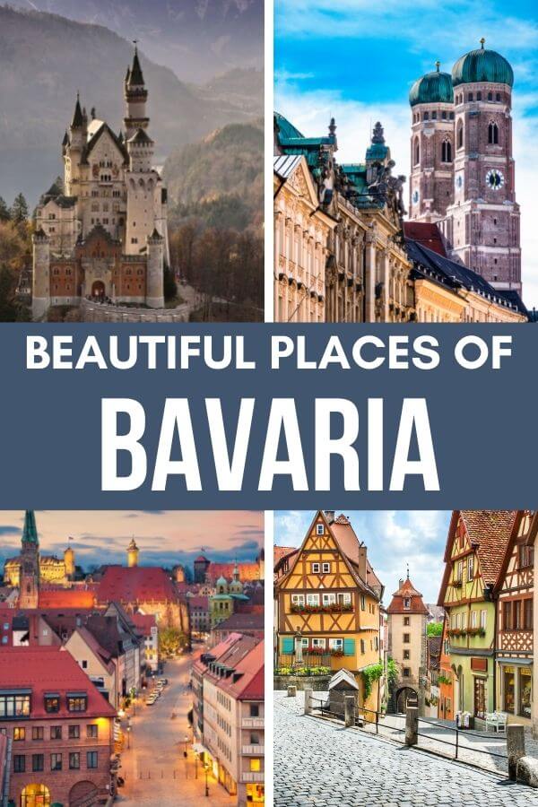 Traveling to Bavaria Germany? Here are the most beautiful places to visit in Bavaria. Filled with historic churches, clear alpine lakes, and charming half-timbered homes, Bavaria is one of Europe's most picturesque travel destinations. #Germany #Bavaria