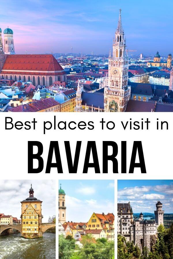 Traveling to Bavaria Germany? Here are the most beautiful places to visit in Bavaria. Filled with historic churches, clear alpine lakes, and charming half-timbered homes, Bavaria is one of Europe's most picturesque travel destinations. #Germany #Bavaria