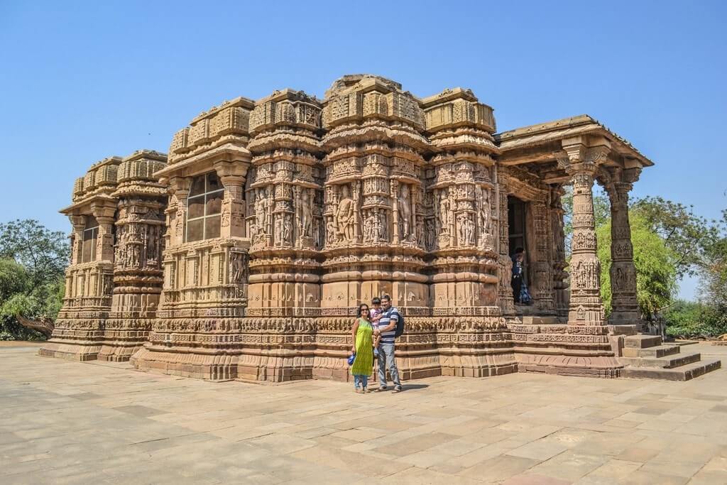 Author's family at Modhera Sun Temple