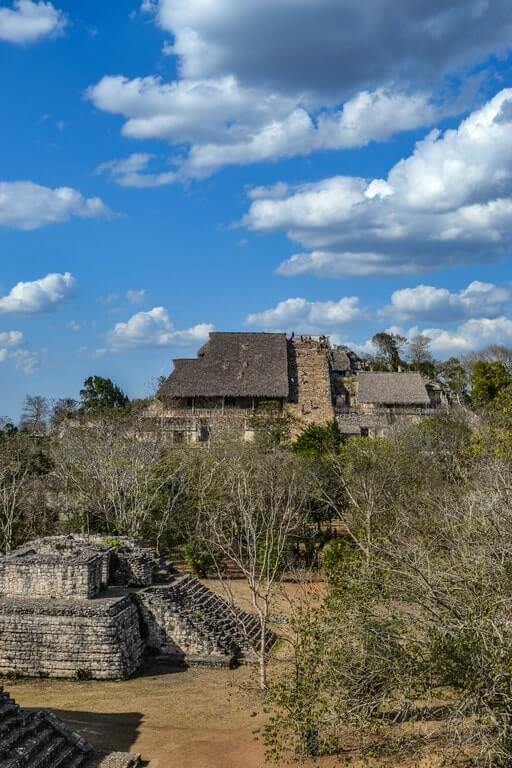 Ek Balam pyramid from a distance