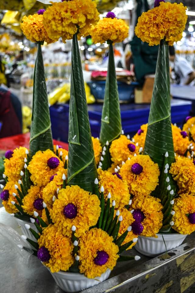 Flower Arrangement at Yodpiman Flower Market Bangkok | Stories by Soumya