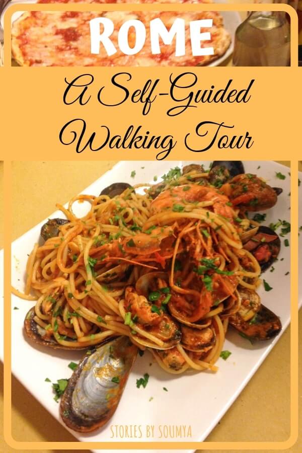 Planning to do a #self-guided walking tour of #Rome? We bring to you the perfect itinerary for a one day #walkingtour while giving you a peep into the local #culture. Spend a day marveling at #Roman architecture, tasting some #gelato, and having a delicious plate of #spaghetti carbonara. #romewalkingtour #romewalk #romewalkingitinerary #rometravel #italy #travel