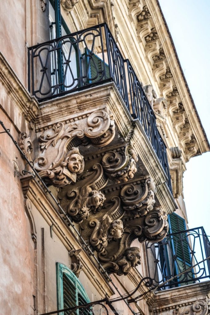 Sicilian Baroque balconies in Modica Sicily | Stories by Soumya