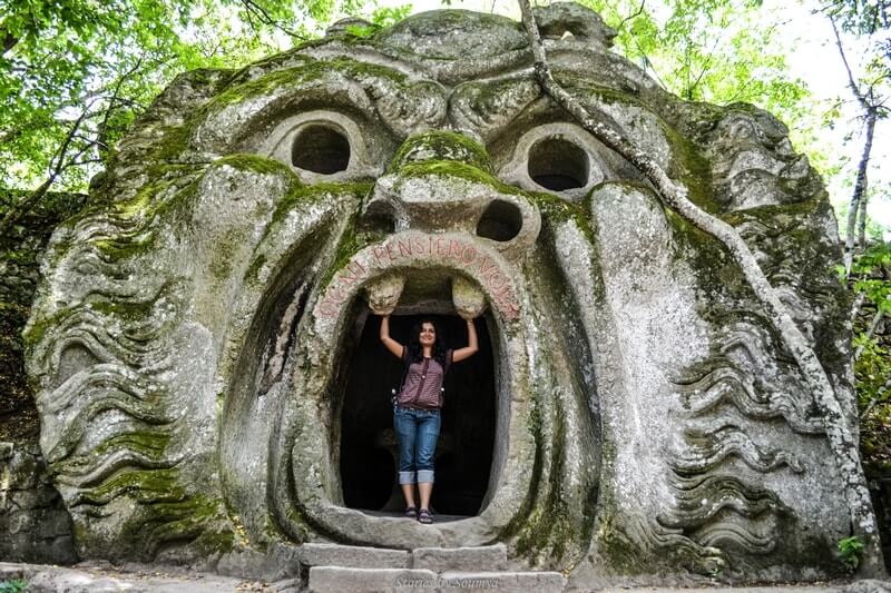 The picnic cave at Parco dei Mostri in Bomarzo | Stories by Soumya