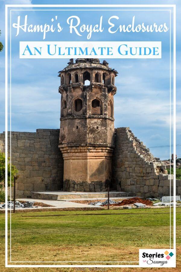 Do you want to explore the royal enclosures of Hampi, India? Come, take the walk with us and see the many beautiful royal sights that #Hampi has to offer. Starting with an ancient underground temple to a private bath for the kings and queens, Hampi has a lot of interesting monuments. #hampiindia #indiatravel #royalenclosure #lotusmahal #queensbath #mahanavamidibba #hazararamatemple #elephantstablehampi