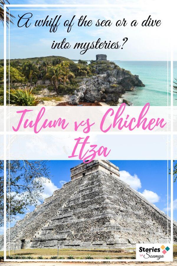 Planning a trip to Yucatan and not sure if you should see Chichen Itza or Tulum? Refer to our 9-factor guide that will make your decision making easier. Find out which of these ancient Mayan sites is the perfect fit for you. #yucatanmayanruins #yucatanmaya #mayansites #tulum #chichenitza #chichenitzatulum #mexicotravel #mayanhistory