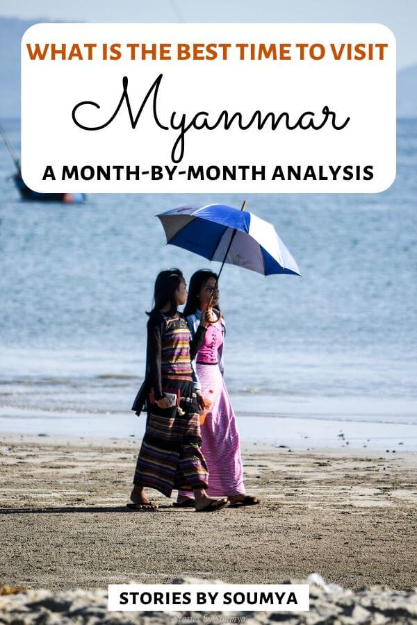 Wondering what is the best time to visit Myanmar? We think winter in Myanmar (October - February) is the prettiest. Green vistas, warm ocean waters, colorful festivals. Refer to our by-month analysis to figure out the best month for yourself. #myanmarwinter #myanmaroctober #myanmartravel #traveling #wanderlust #yangontravel #wintertraveldestinations #southeastasiatravel