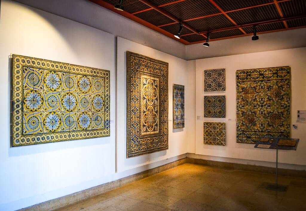 Tile displays at National Azulejo Museum in Lisbon