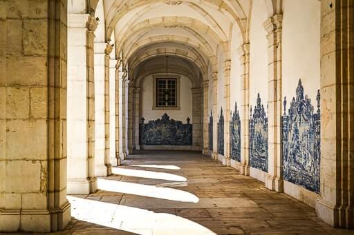 Cloisters of Sao Vicente Fora Monastery - hidden gems of Lisbon