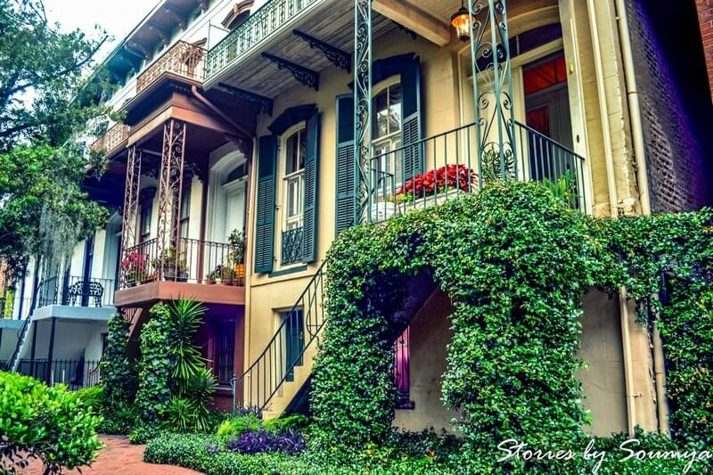 Pretty ivy covered home in Savannah Georgia