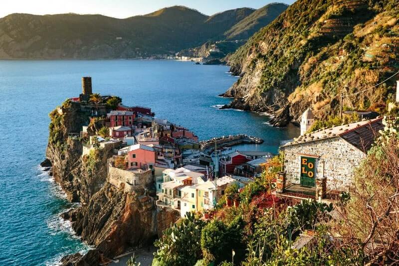 Vernazza in Italy - A sea facing medieval town in Europe