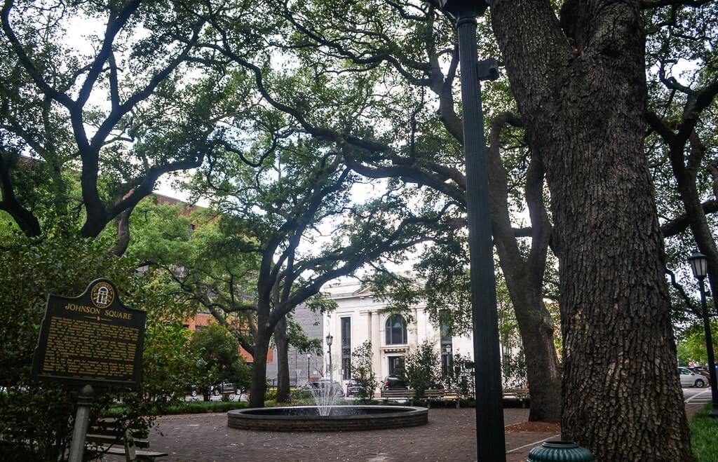 Johnson Square in Savannah Georgia