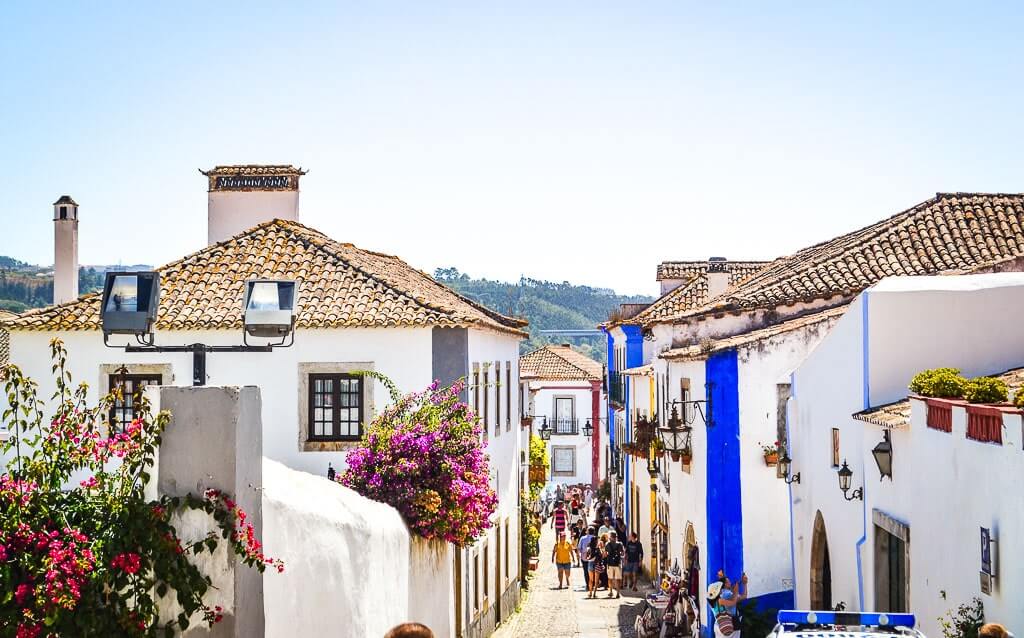 Views of picturesque Obidos Portugal