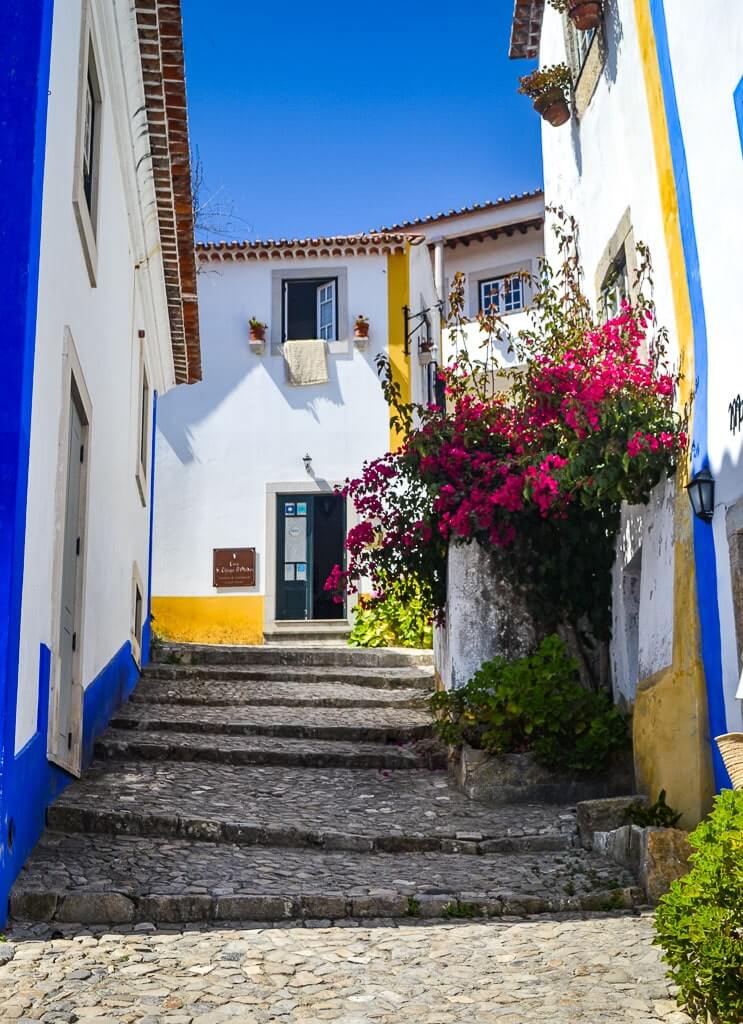 Streets so beautiful in Obidos Portugal