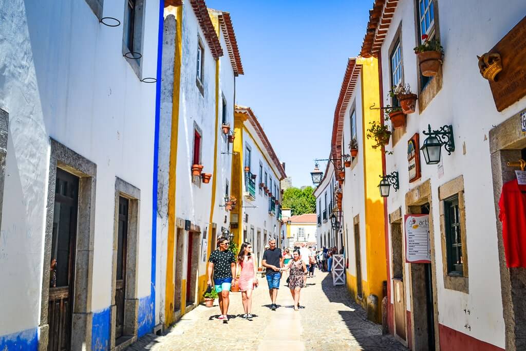 Main street in Obidos is perfect for colorful photos