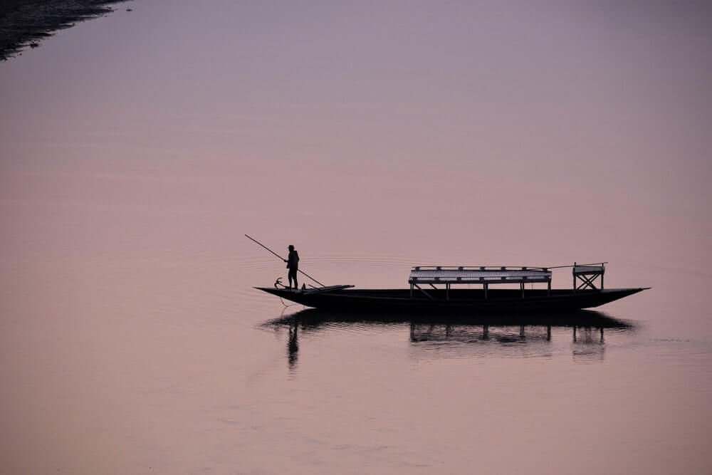 Sunset silhouettes in Mayong