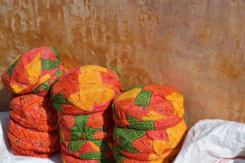 Colorful bandhani in Rajasthan