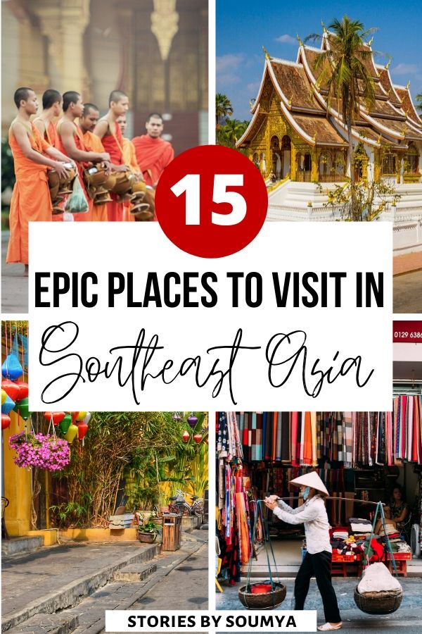 Planning a trip to Southeast Asia but wondering what are the best places to visit in Southeast Asia? Check out this ultimate Southeast Asia travel guide that will help you visit the best cities in Southeast Asia. Plan a unique Southeast Asia travel itinerary with the 15 most beautiful cities to visit in the region.