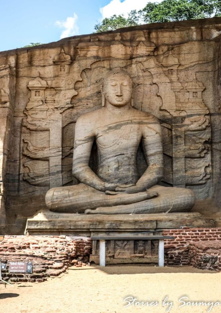 Sitting Buddha at Gal Vihara