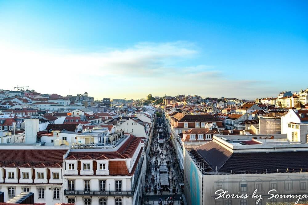 View from Arco de Rua Augusta Lisbon