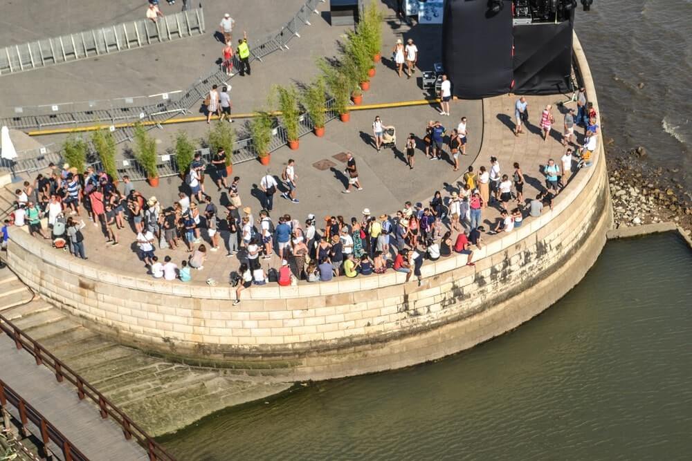 Crowds at Belem Tower