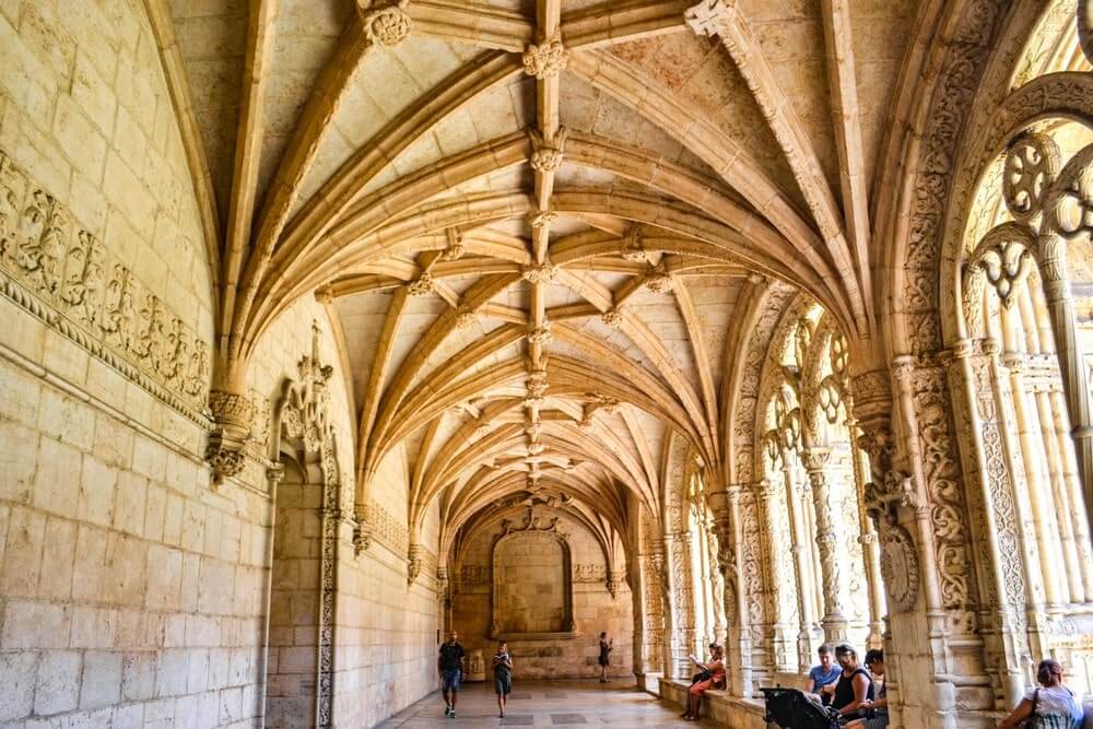 Cloisters of Jeronimos Monastery in Lisbon