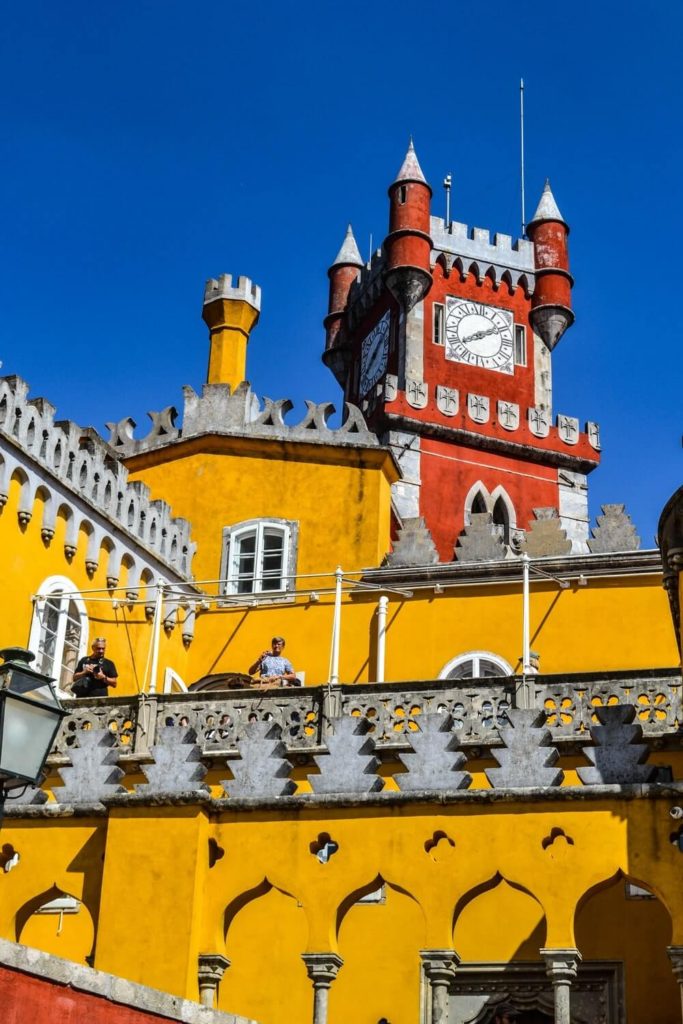 Clock tower at Pena Palace Sintra