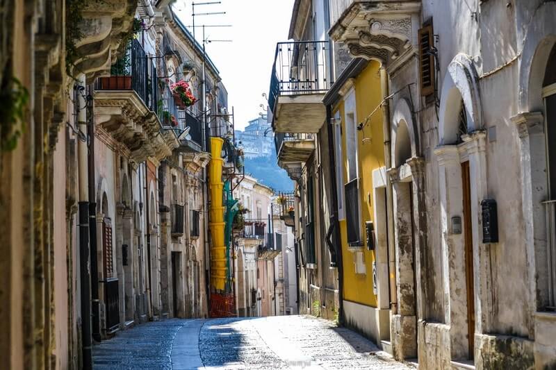 Charming streets of Sicily Italy