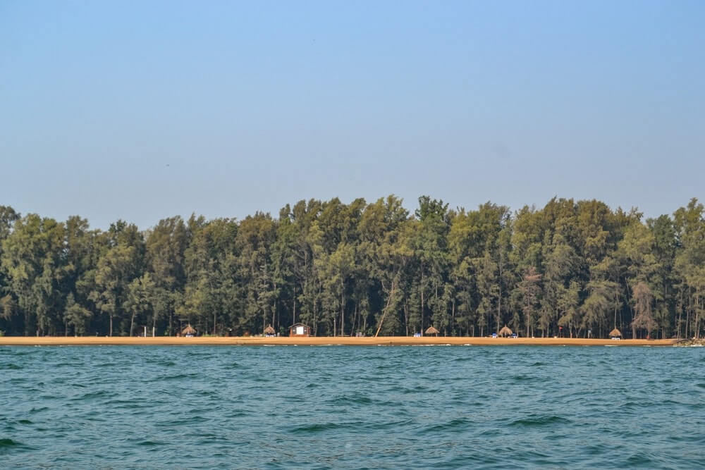 View of Devbagh beach from the ferry