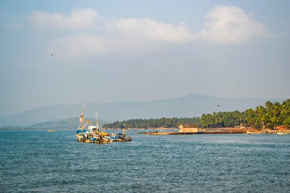 A fishing village off the coast of Karnataka
