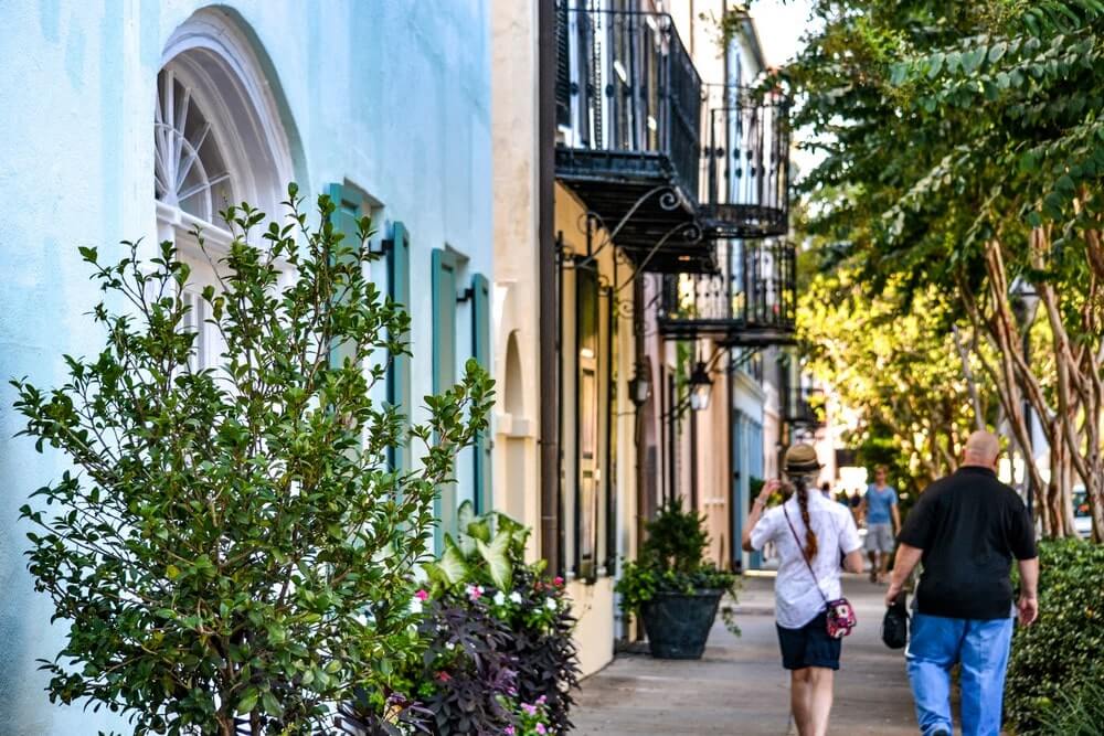 The Rainbow Road is one of the prettiest places to visit in Charleston SC