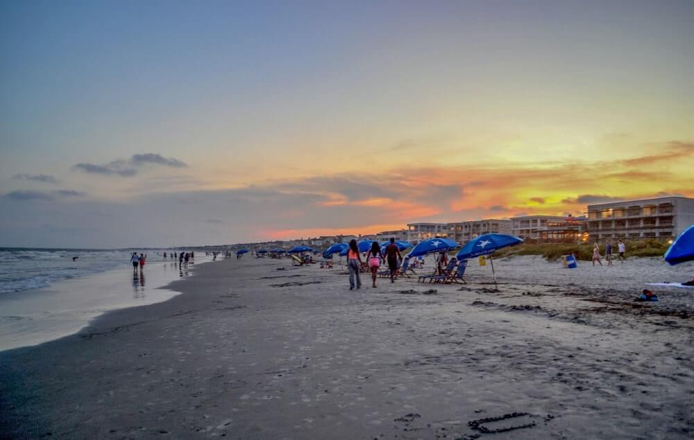 Isle of Palms beach at sunset