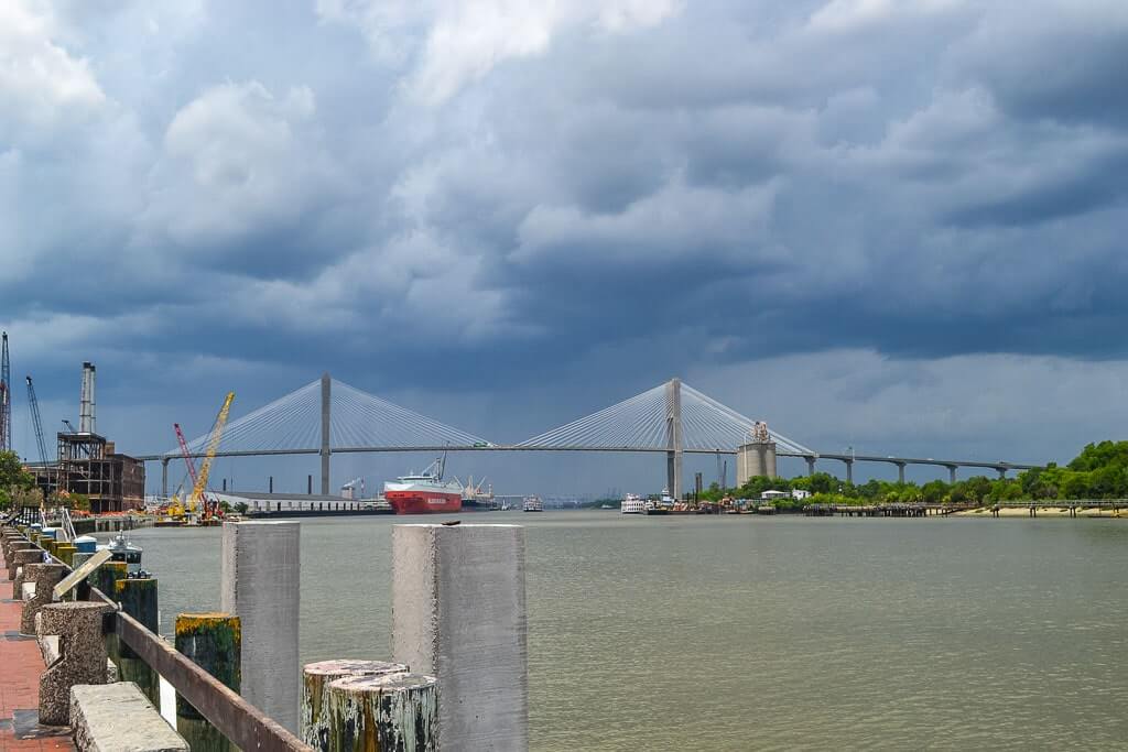 Views from the River Street in Savannah, GA for free