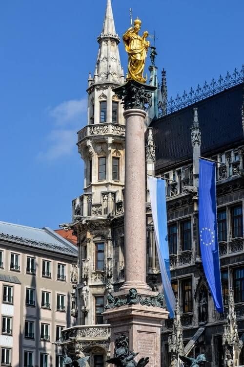 Marian column at Marienplatz in Munich