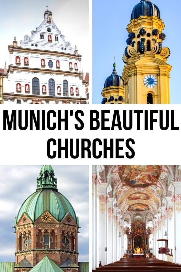 Visiting Munich Germany? Be sure to check out these 11 beautiful churches in Munich featuring various architectural styles. Each of these Munich churches is stunning and unique. Click to find what's so special about these churches and cathedrals of Munich. #Munich #Germany