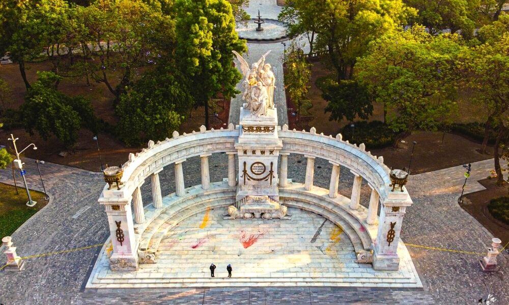 Benito Juarez monument in Alameda Central Park in Mexico