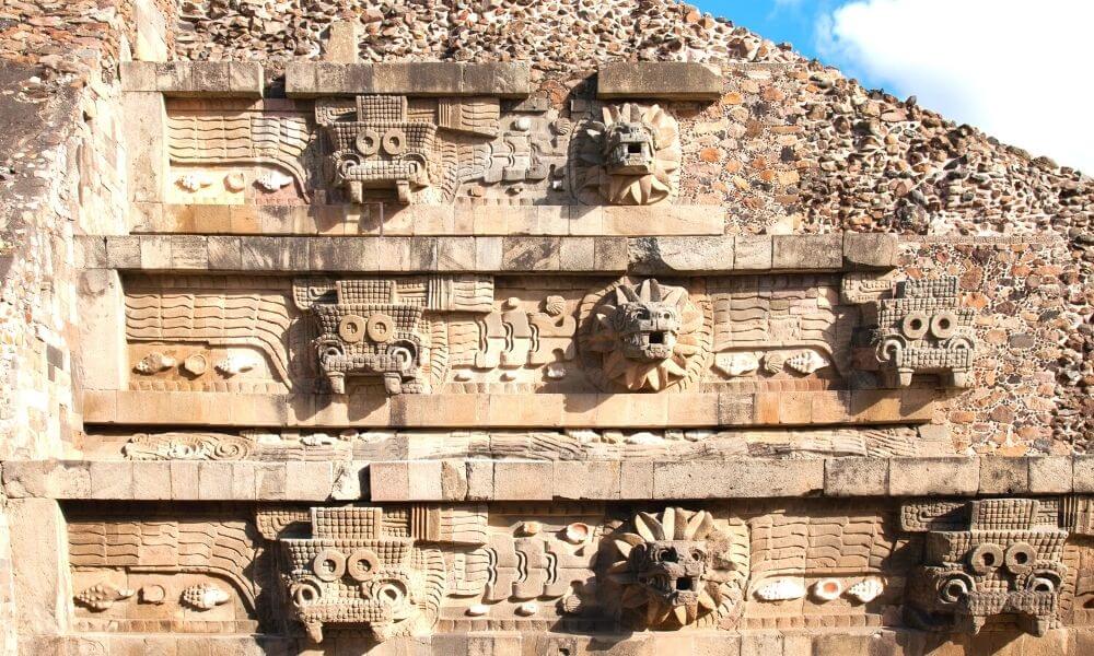 Temple of the Feathered Serpent in Teotihuacan