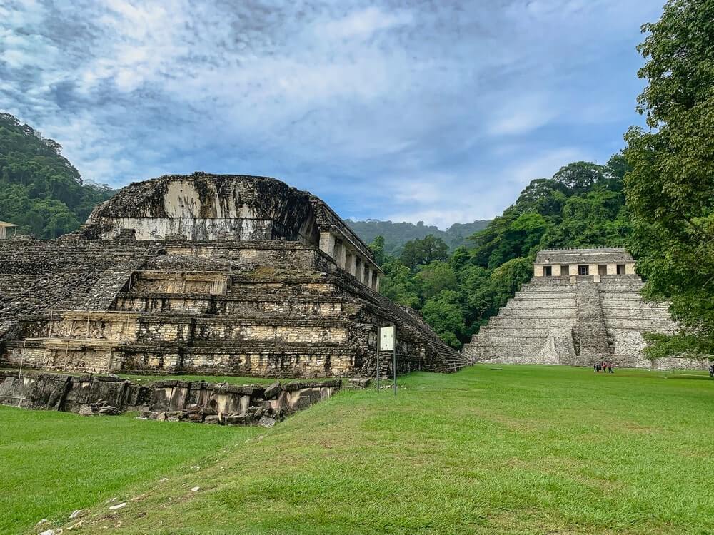 Palace and temple of Inscriptions in Palenque Mexico - one of the most amazing world heritage sites in Mexico