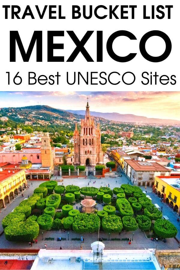 Traveling to Mexico? Looking for best places to visit in Mexico? Grab this exclusive list of the 15 best UNESCO world heritage sites in Mexico that are absolutely Mexico's best travel destinations. Be sure to add these amazing historic sites to your Mexico bucket list. #Mexico #UNESCO