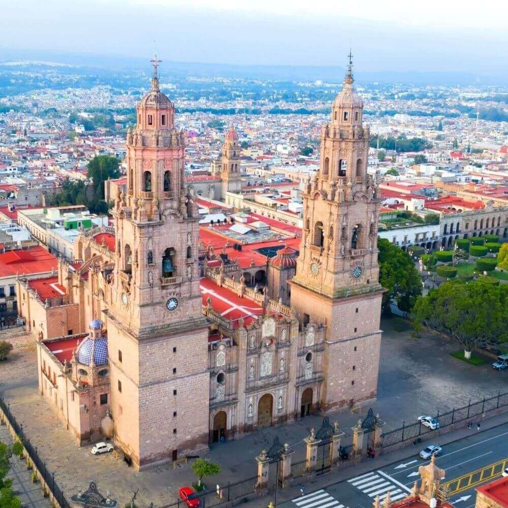 Historic center of Morelia in Mexico - one of the most beautiful Mexico world heritage sites