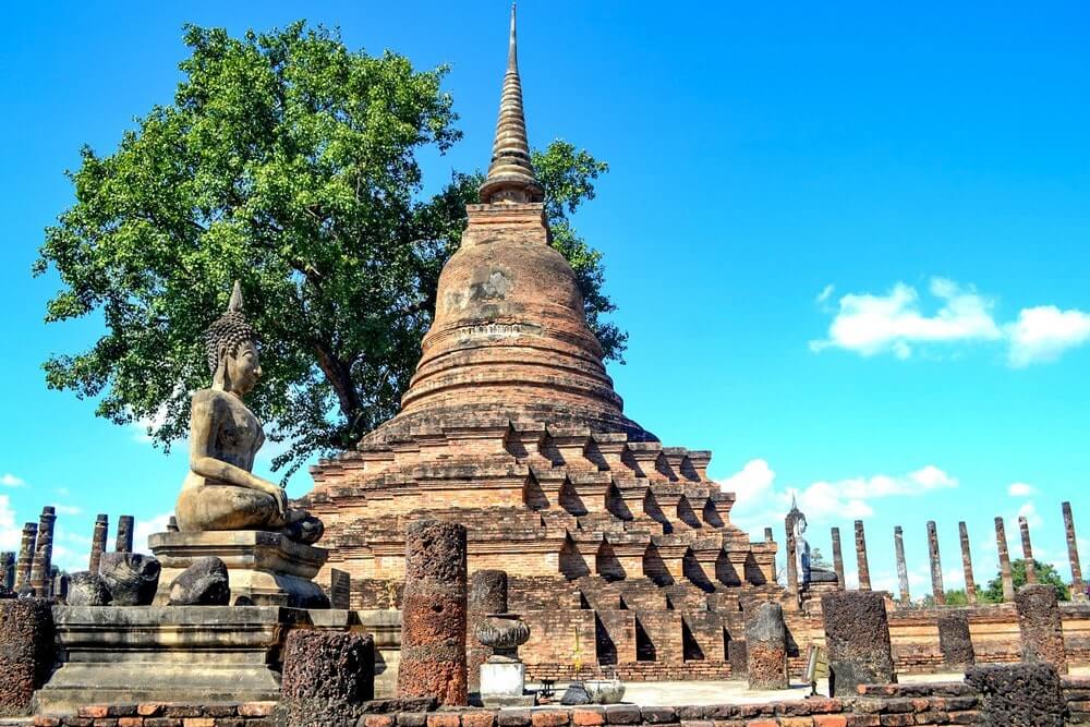 Ruins of Sukhothai in Thailand