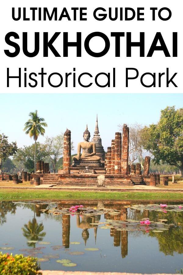 Traveling to Sukhothai Thailand? Looking for the best things to do in Sukhothai Historical Park? Be sure to grab this ultimate travel guide for Historical Park of Sukhothai with the best Sukhothai temples to visit, best Buddha statues to check out, and all about the beautiful Wat Mahathat. #Sukhothai #Thailand