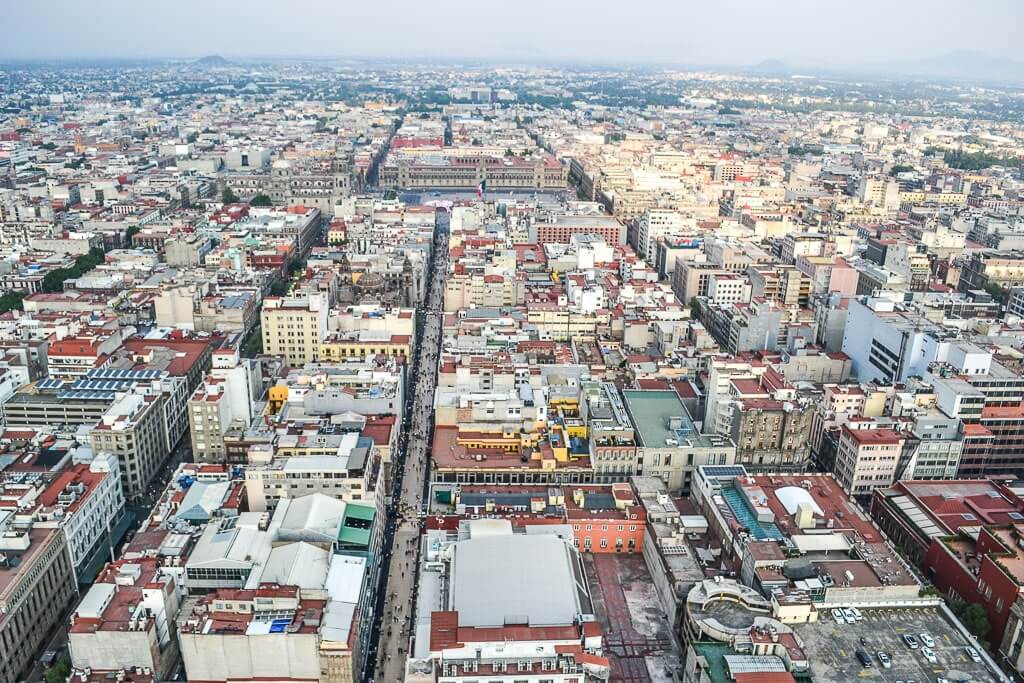 View from the top of Torre Latinoamericana in Mexico City