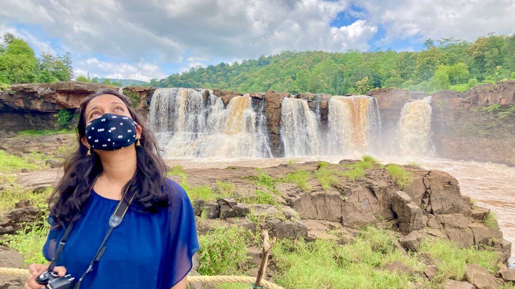 At Gira Waterfalls in Gujarat