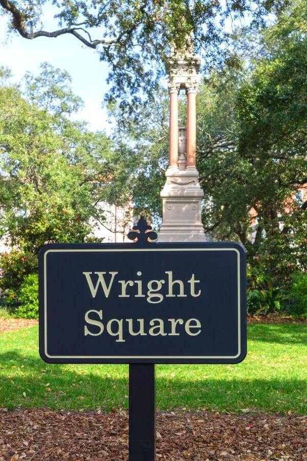 Historic Wright Square in Savannah Georgia